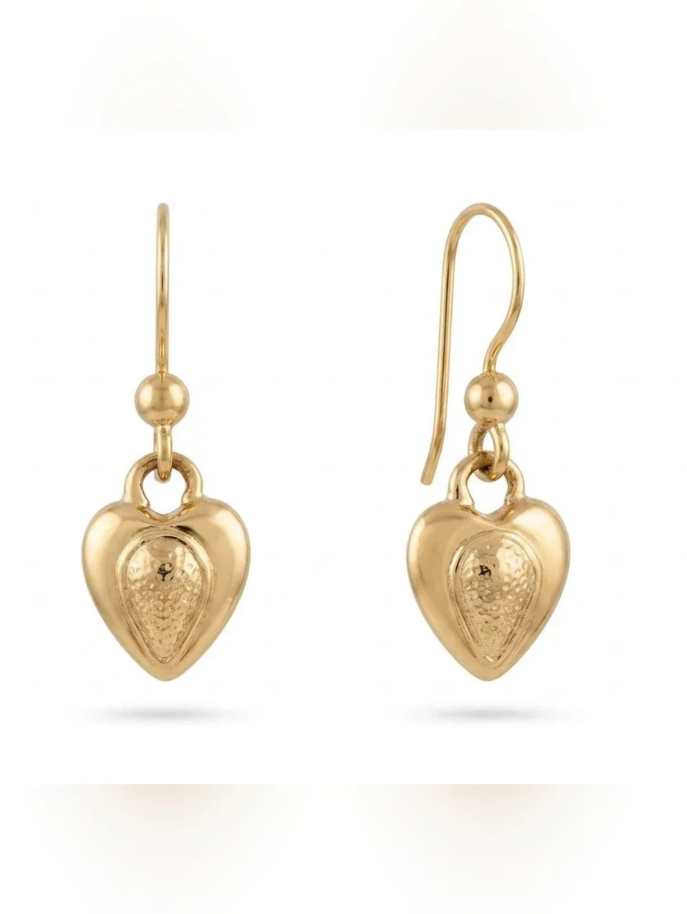 Gold- Tone Heart Drop Earrings